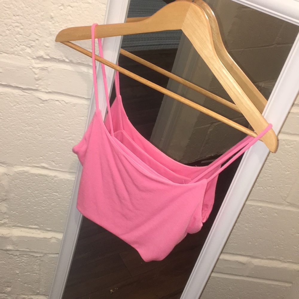 Pink crop top and pink pencil skirt SET